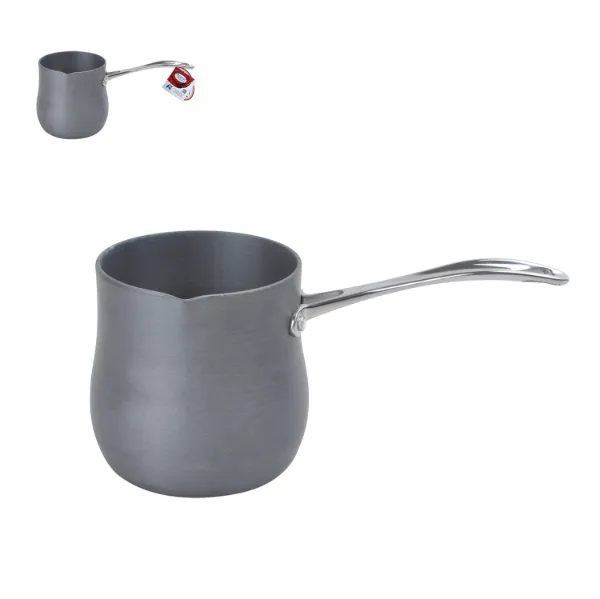 Coffee Warmer Hard Anodiz, Steel Handle. 16oz, Bold