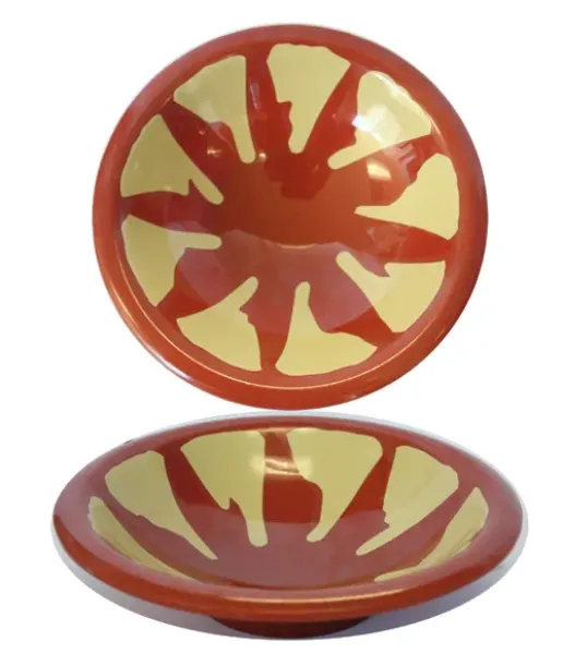 Hummus Bowl Melamine Arabic Design 7in
