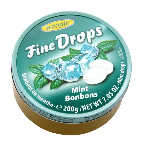 Woogie Fine Drops Mint Candies 7oz 200g